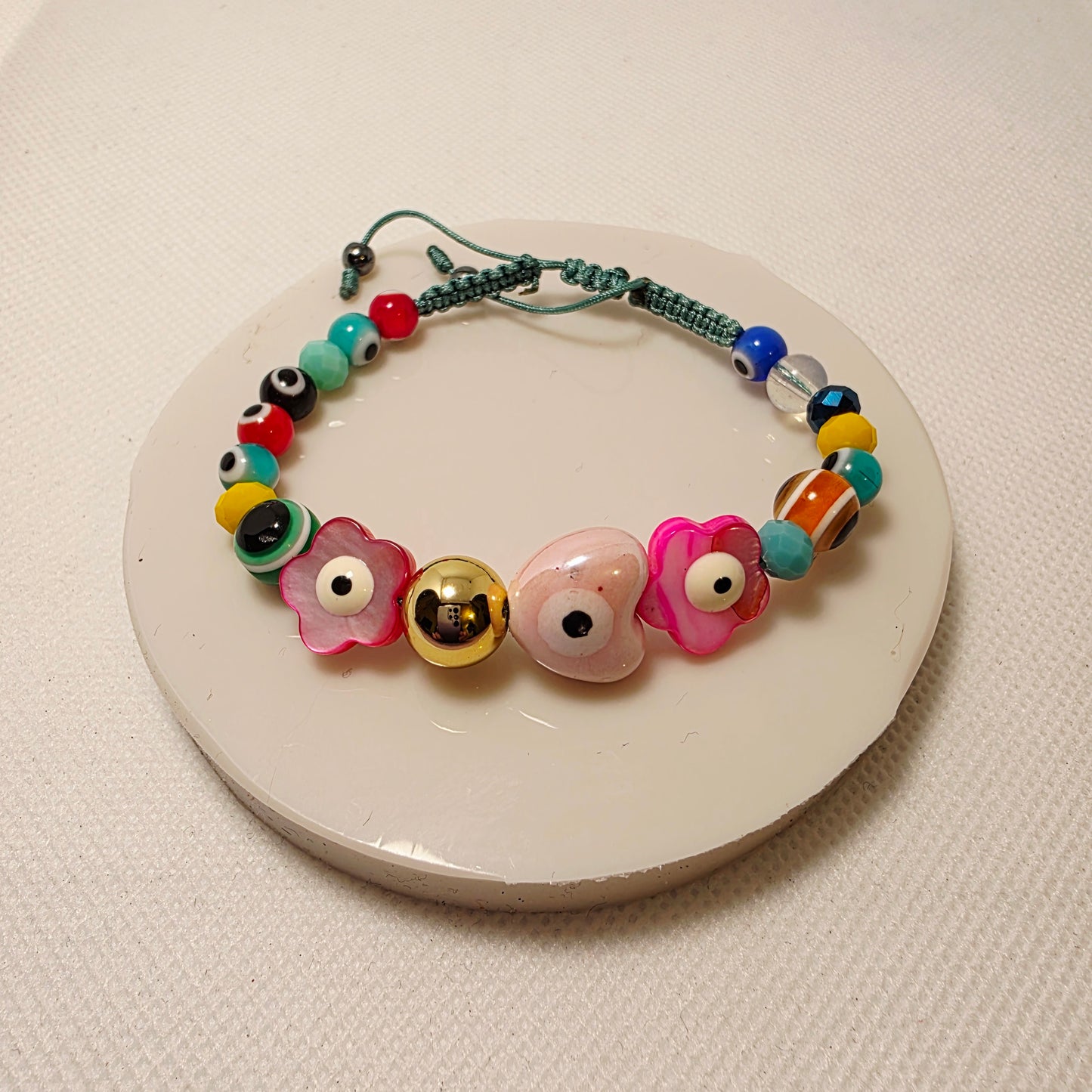Pulsera ojo turco concha nácar