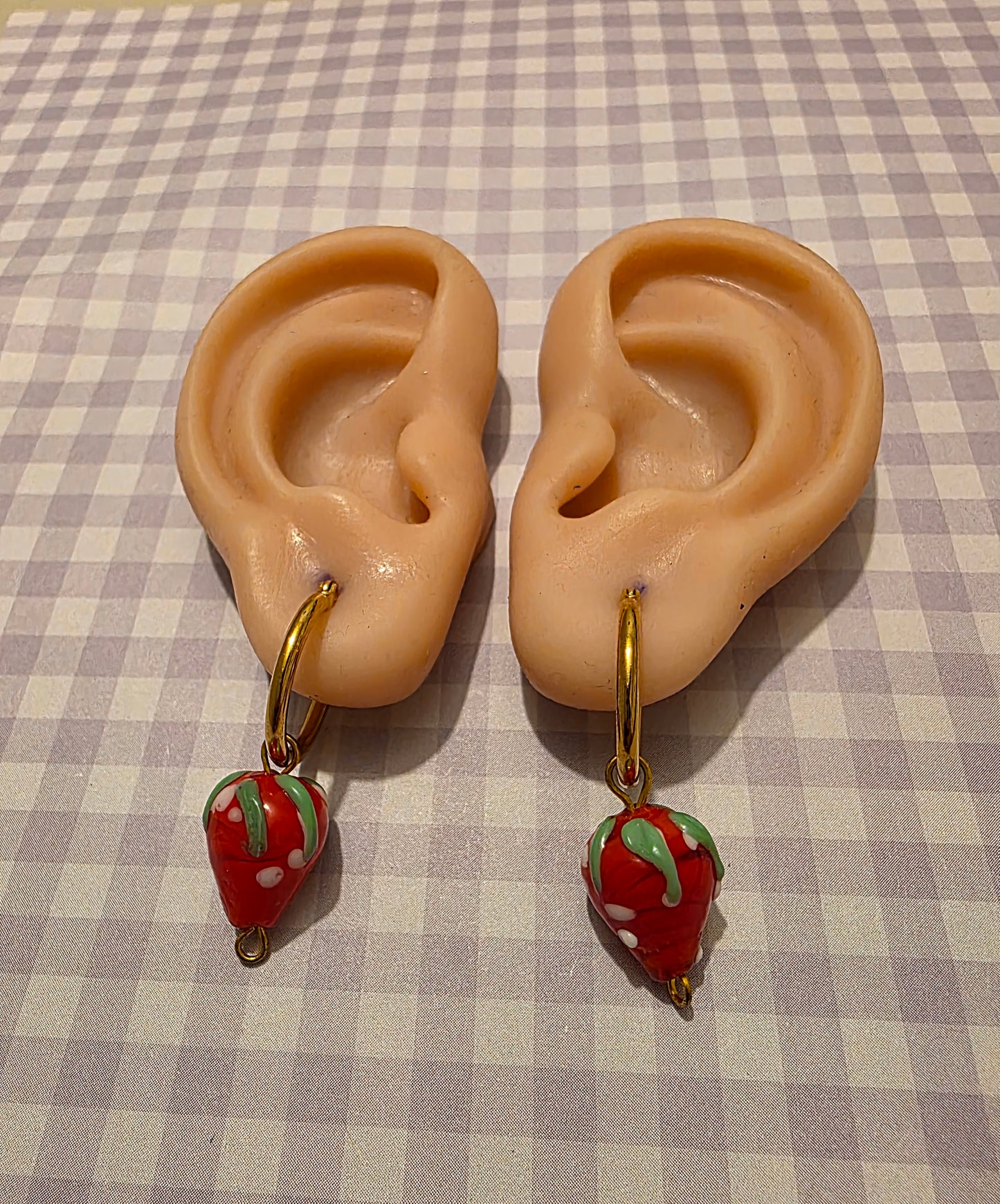 Aretes fresa murano