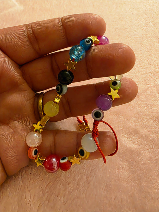 Pulsera ojo turco estrellas