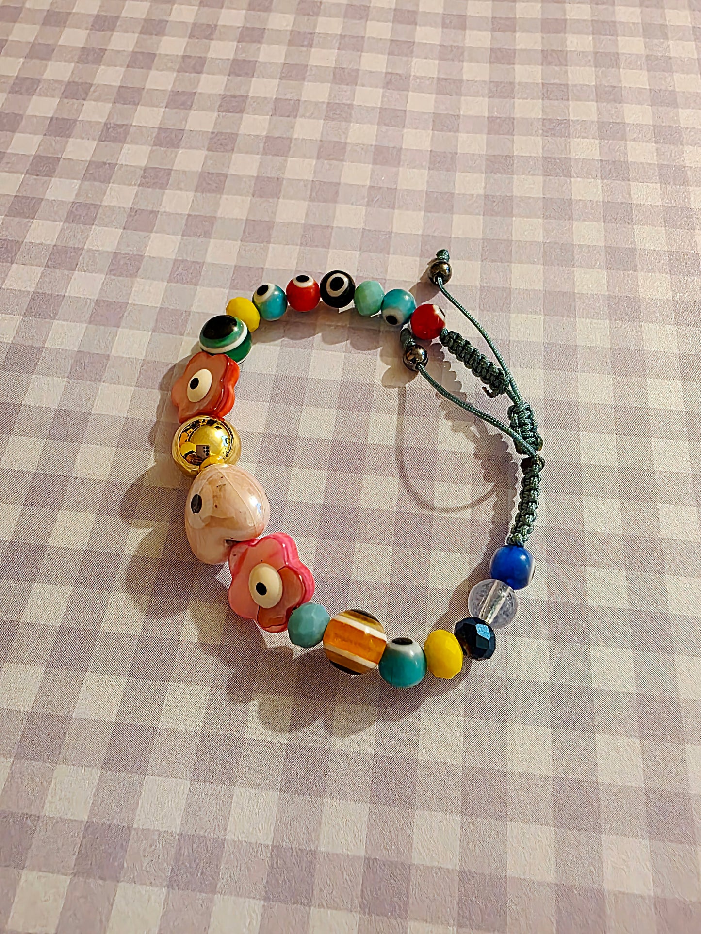 Pulsera ojo turco concha nácar